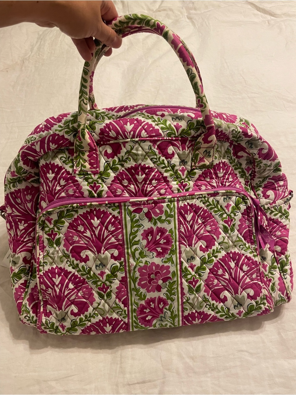 Vera Bradley Julep Tulip Quilted Floral Travel Weekender Tote Bag NWT